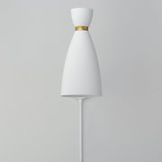 Carillon 1 Light Wall Sconce in White / Satin Brass