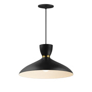 Carillon 16" Pendant in Black / Satin Brass