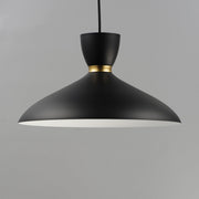 Carillon 16" Pendant in Black / Satin Brass