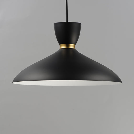 Carillon 16" Pendant in Black / Satin Brass