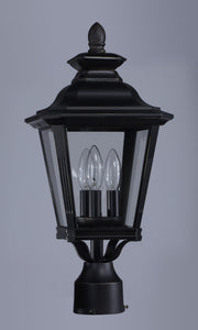 Knoxville 3 Light 9" Outdoor Post Lantern in Bronze