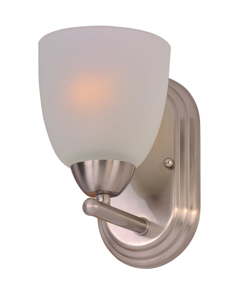 Axis 1 Light Wall Sconce in Satin Nickel