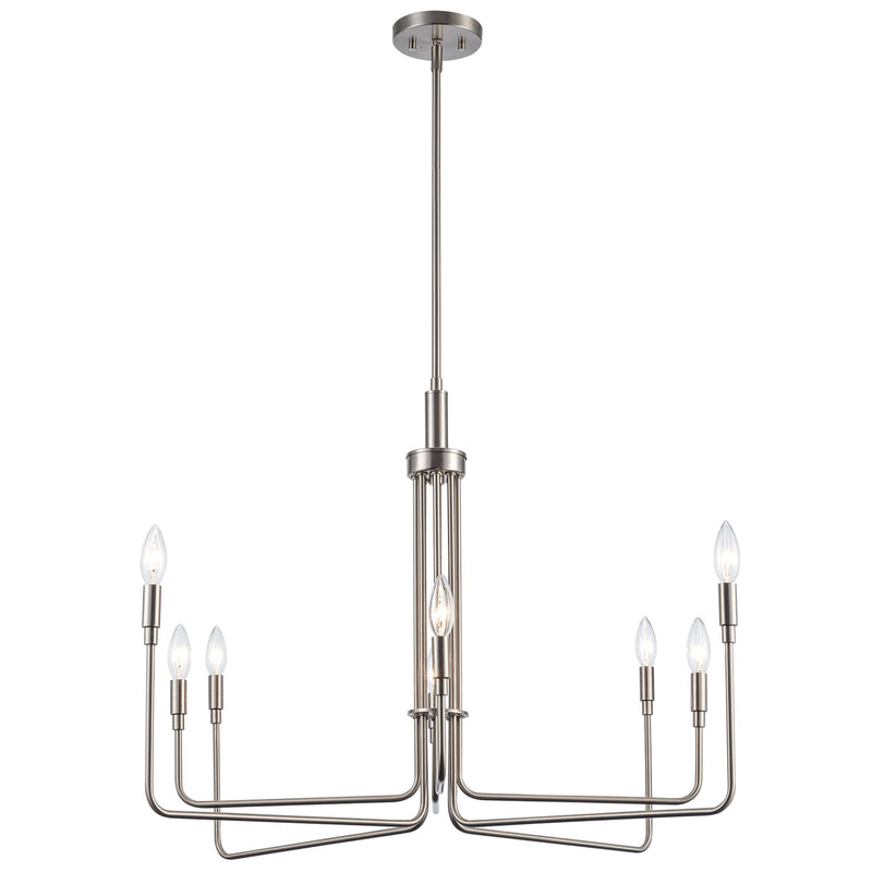 Charlotte 8-Light 36" Chandelier in Brushed Nickel