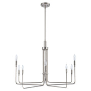Charlotte 8-Light 36" Chandelier in Brushed Nickel