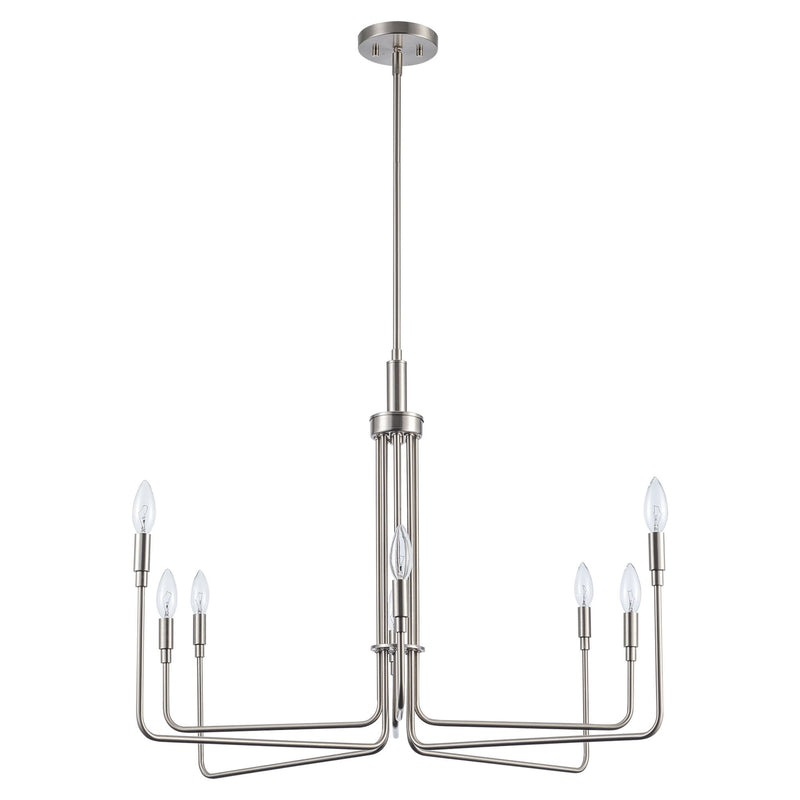 Charlotte 8-Light 36" Chandelier in Brushed Nickel