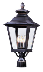 Knoxville 3 Light 11" Outdoor Post Lantern in Bronze