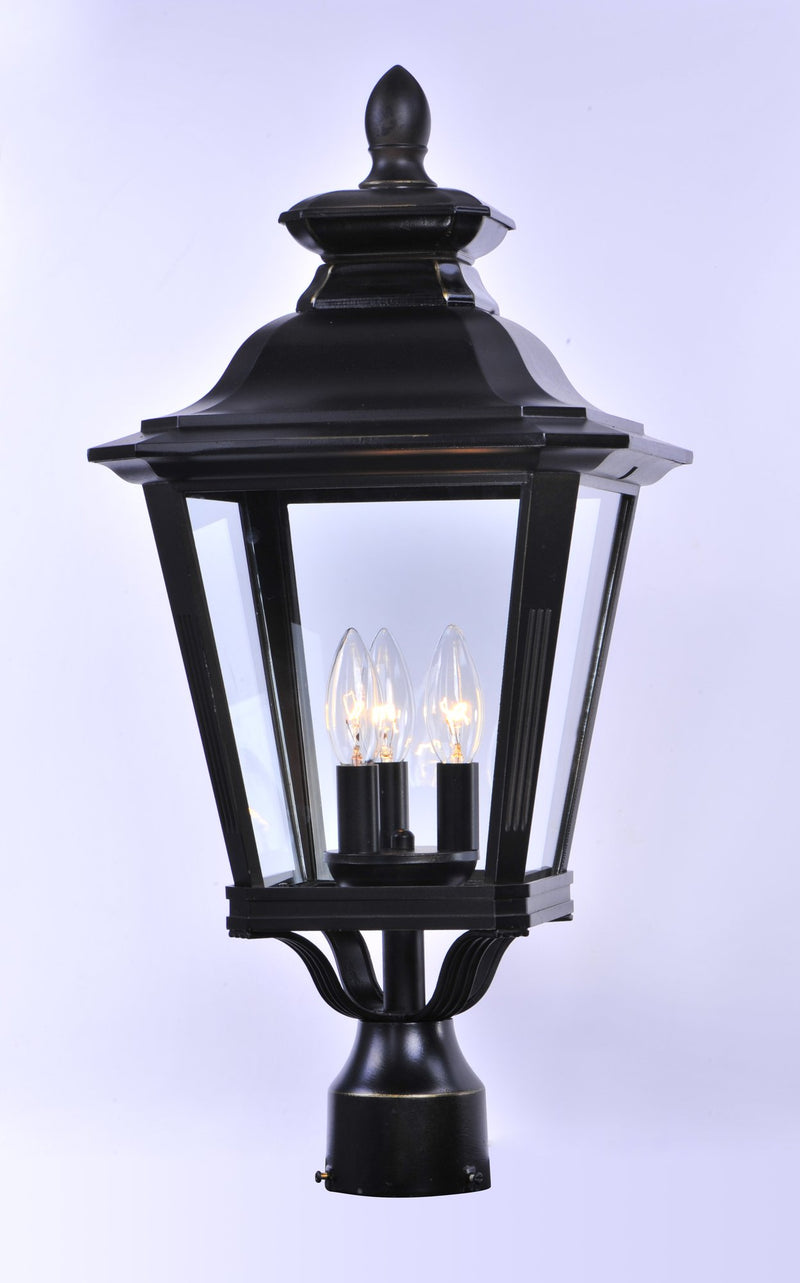 Knoxville 3 Light 11" Outdoor Post Lantern in Bronze