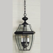 Newbury 3-Light Outdoor Hanging Lantern in Mystic Black