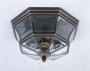 Newbury 3-Light Outdoor Flush Mount in Medici Bronze