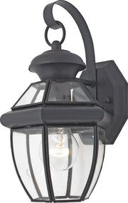 Newbury Small Outdoor Wall Lantern in Mystic Black