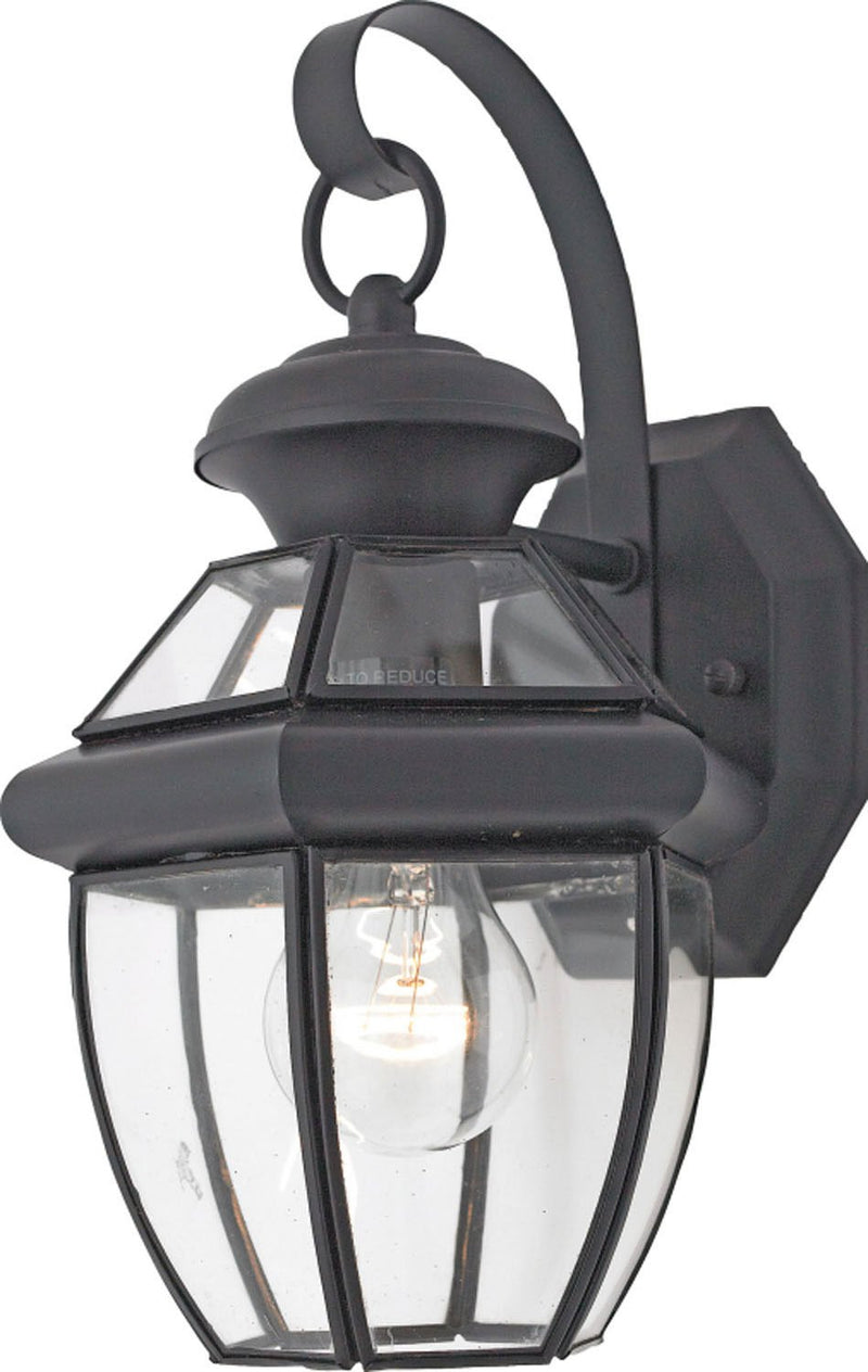 Newbury Small Outdoor Wall Lantern in Mystic Black