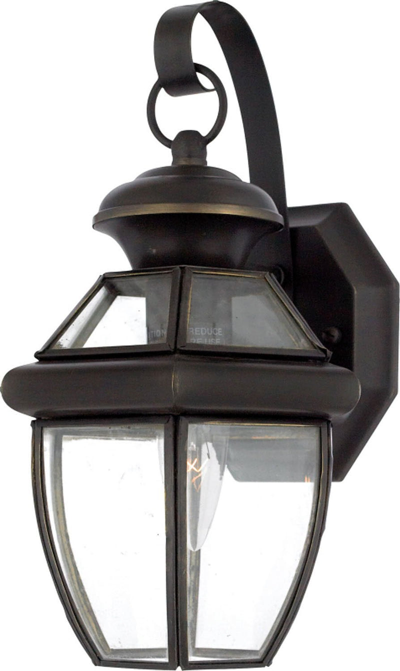 Newbury Small Outdoor Wall Lantern in Medici Bronze