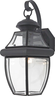 Newbury Medium Outdoor Wall Lantern in Mystic Black