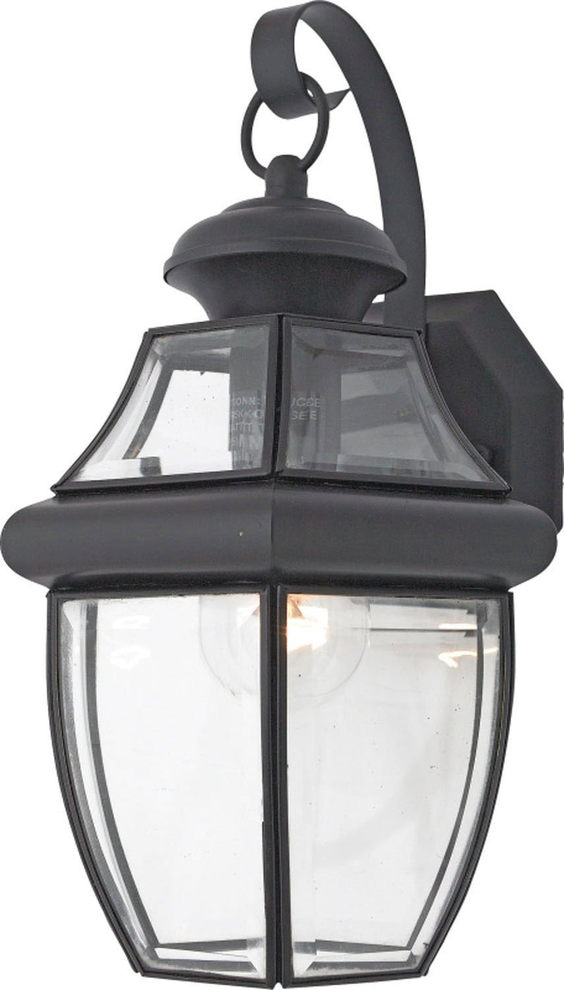 Newbury Medium Outdoor Wall Lantern in Mystic Black