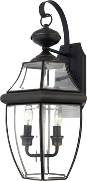 Newbury 2-Light Outdoor Wall Lantern in Medici Bronze