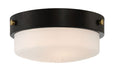 Oak Street Two Light Flushmount in Flat Black