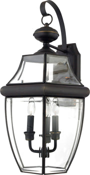 Newbury 3-Light Outdoor Wall Lantern in Medici Bronze