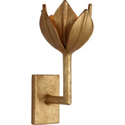 Alberto Small Wall Sconce in Antique Gold Leaf