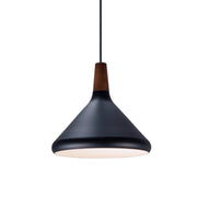 Nordic 7" Pendant in Walnut / Black