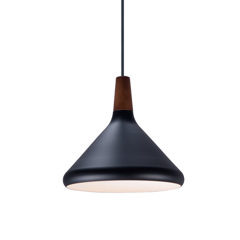 Nordic 7" Pendant in Walnut / Black