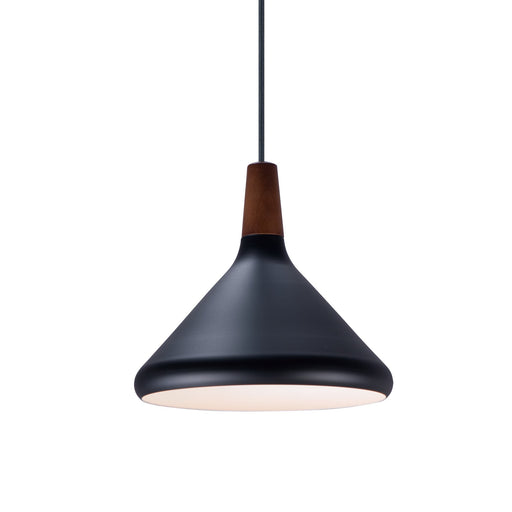 Nordic 7" Pendant in Walnut / Black