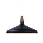 Nordic 15" Pendant in Walnut / Black