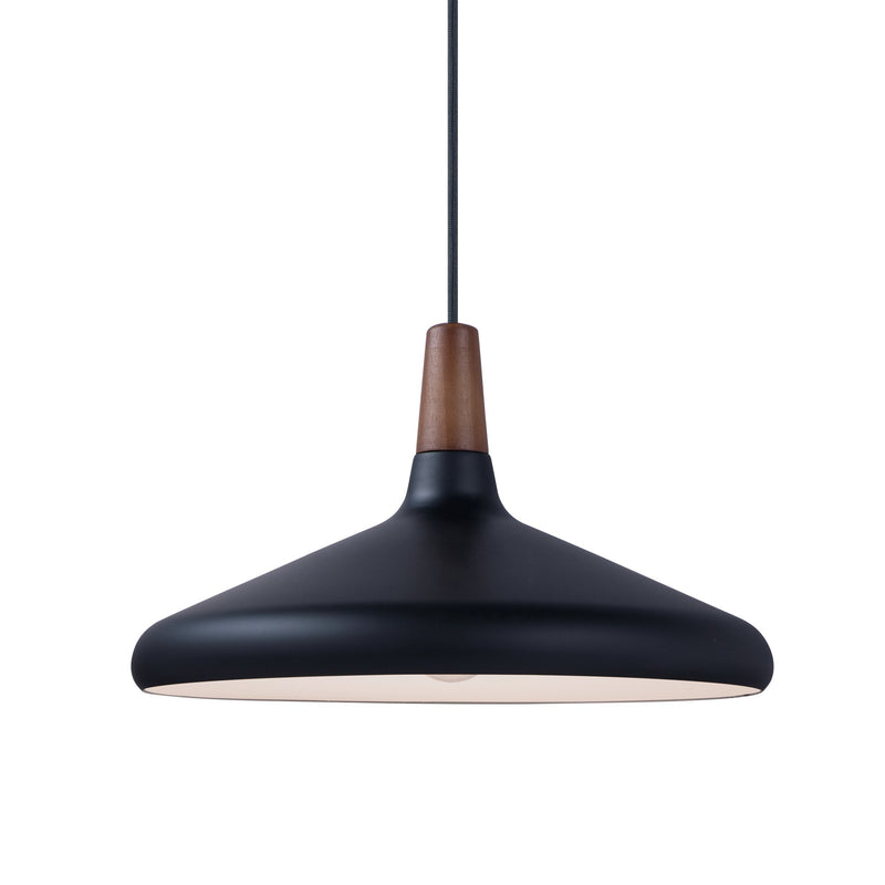 Nordic 15" Pendant in Walnut / Black