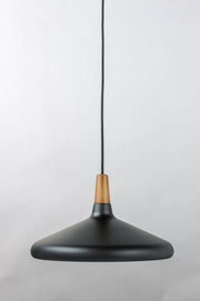 Nordic 15" Pendant in Walnut / Black