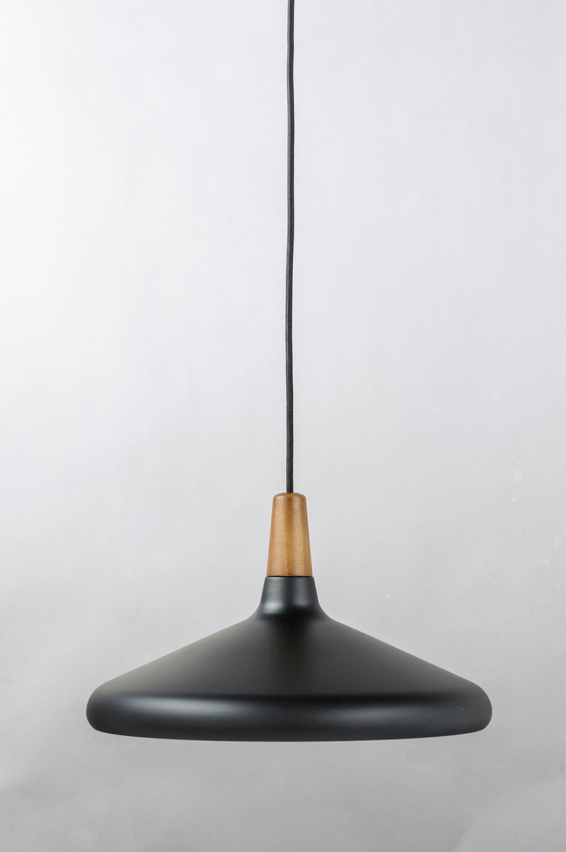 Nordic 15" Pendant in Walnut / Black