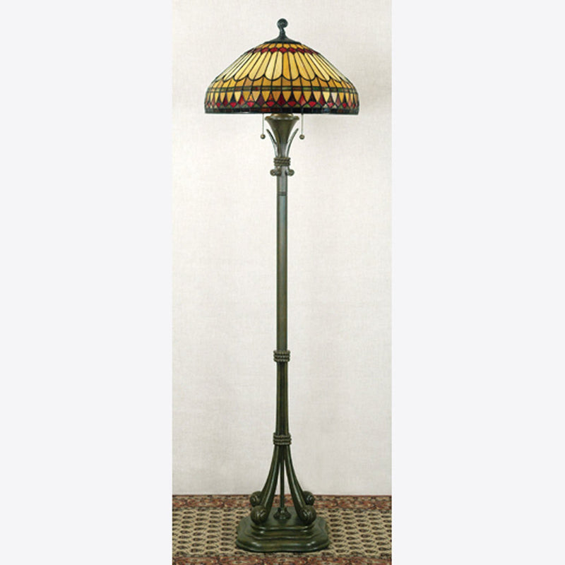 West End 2-Light Floor Lamp in Brushed Bullion