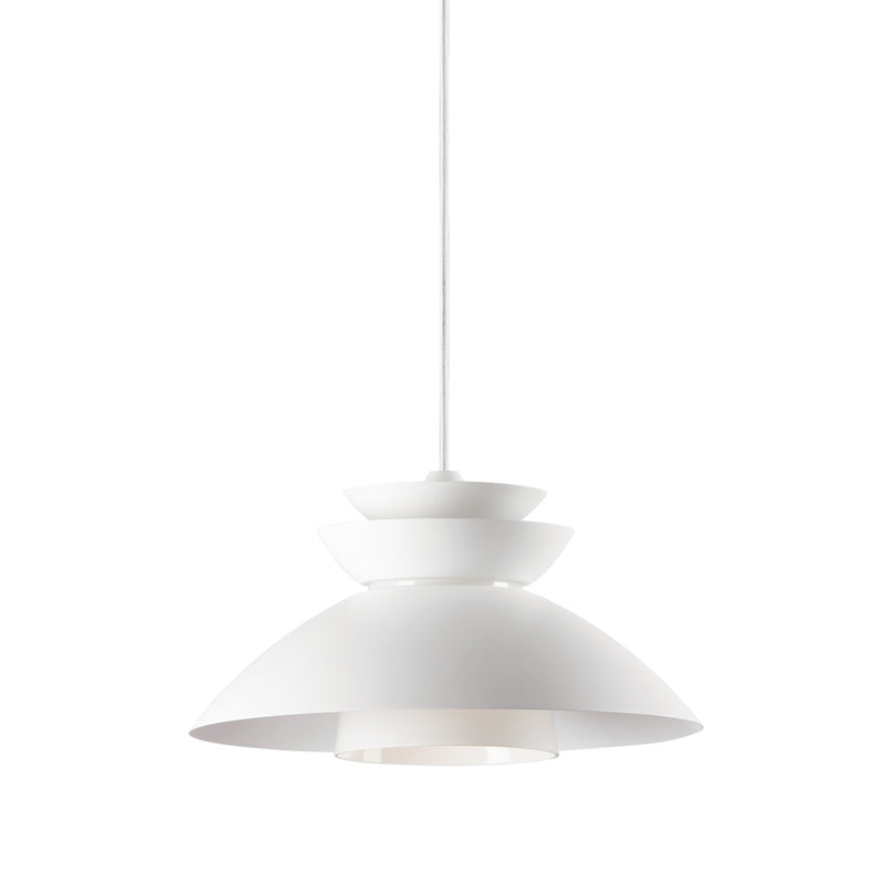 Nordic 14" Pendant with Glass Diffuser in White
