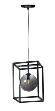Fluid 10" LED Pendant in Black / Polished Chrome