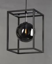 Fluid 10" LED Pendant in Black / Polished Chrome