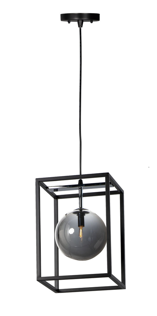 Fluid 10" LED Pendant in Black / Polished Chrome