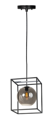 Fluid 15" LED Pendant in Black / Polished Chrome