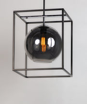 Fluid 15" LED Pendant in Black / Polished Chrome