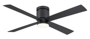 Kwartet 52" Hugger Ceiling Fan with LED Light in Black