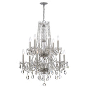 Traditional Crystal 12 Light 26.5" Chandelier in Polished Chrome