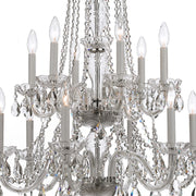 Traditional Crystal 12 Light 26.5" Chandelier in Polished Chrome