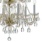 Traditional Crystal 12 Light 26.5" Chandelier in Polished Brass