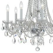 Traditional Crystal 8 Light 26" Chandelier in Polished Chrome