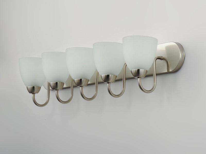 Axis 5 Light Strip Bath Vanity in Satin Nickel