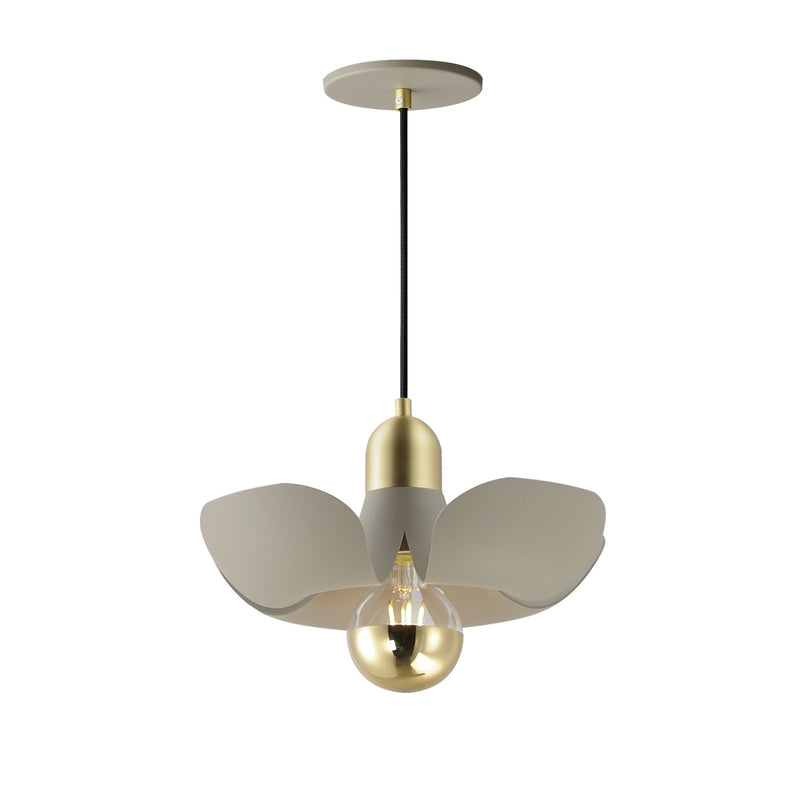 Poppy 12" Pendant in Silver Gold / Satin Brass