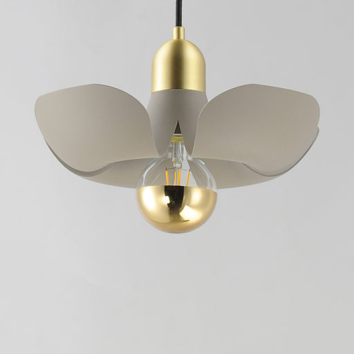 Poppy 12" Pendant in Silver Gold / Satin Brass