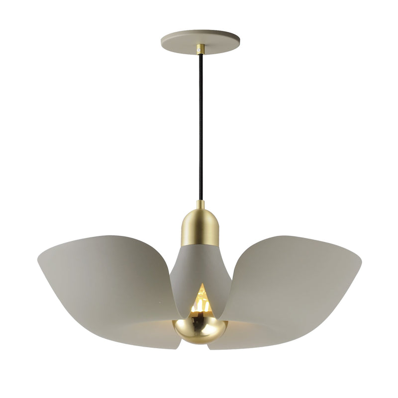 Poppy 18" Pendant (Model 11392) in Silver Gold / Satin Brass