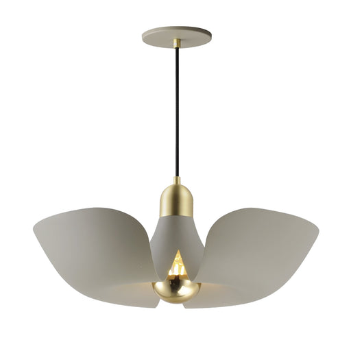 Poppy 18" Pendant (Model 11392) in Silver Gold / Satin Brass