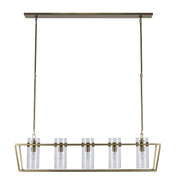 Nova Rael 5-Light 54" Linear Pendant in Antique Gold