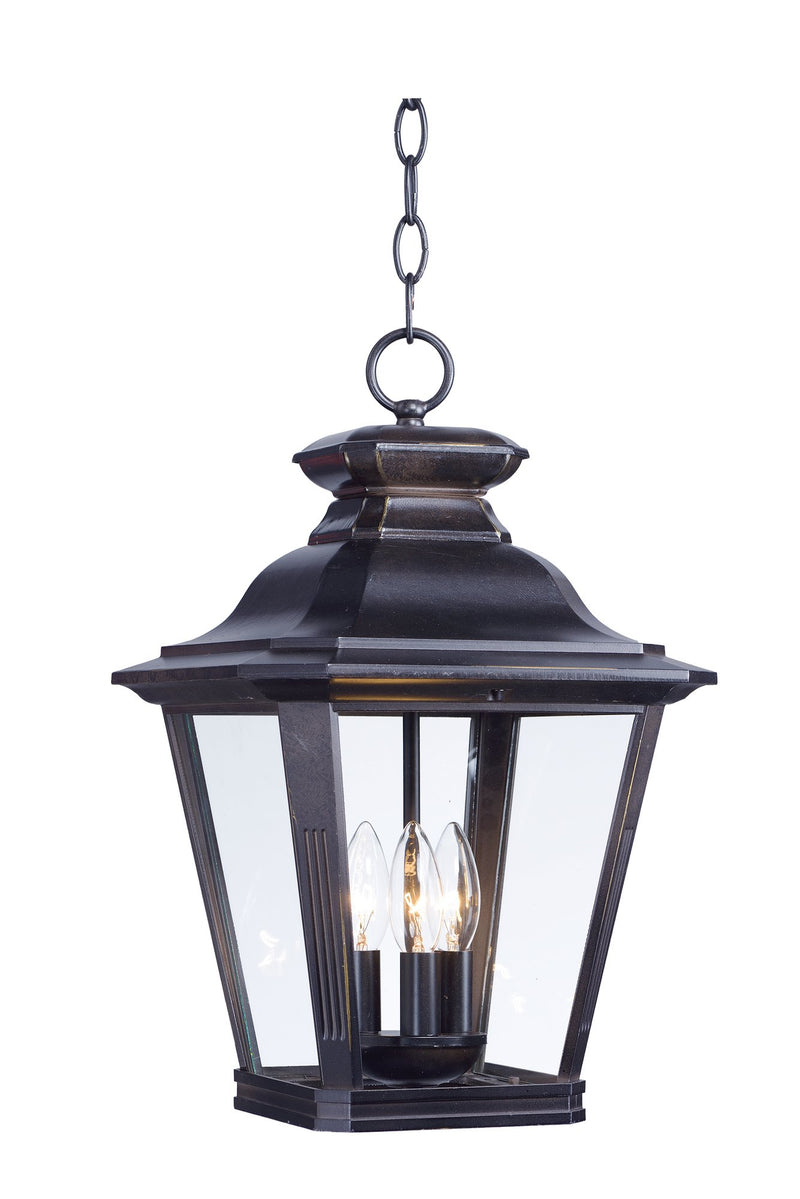 Knoxville 3 Light Outdoor Hanging Lantern in Bronze