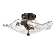 Samara 2-Light Semi-Flush Mount in Matte Black