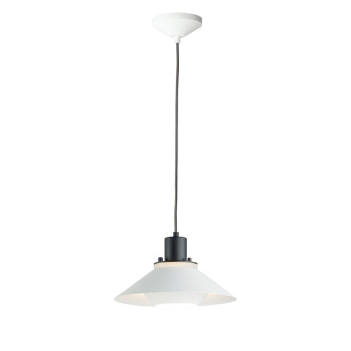 Oslo 11.75" Small Pendant in Black / White